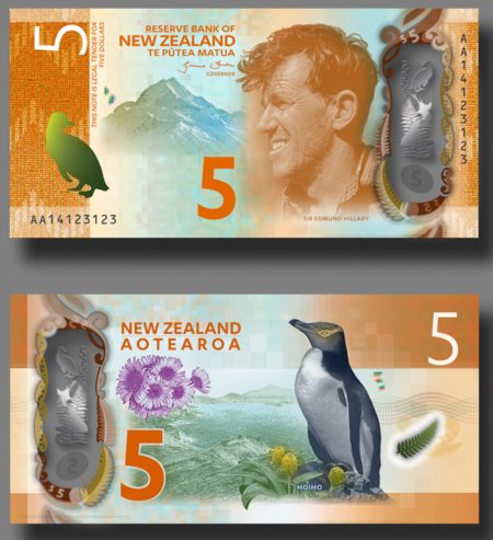 5 NZD Banknotes